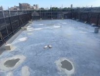 屋上の防水工事に伴う下地処理｜千葉県八千代市のK様邸にて塗り替え塗装中